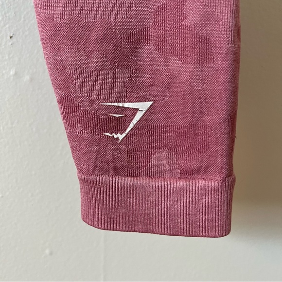 Gymshark Adapt Pink Camo Seamless Long Sleeve Top AND High Rise Leggings (Set) - Picture 7 of 9